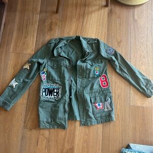 Utility Jacket with Patches in Green